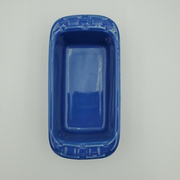 Longaberger Woven Traditions Cornflower Blue Small Loaf Dish Loaf Pan - Picture 3 of 5